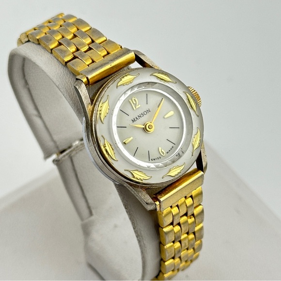 Vintage Manson Gold tone Manual Wind Ladies 25.5mm Watch c. 1960’s - Picture 3 of 8